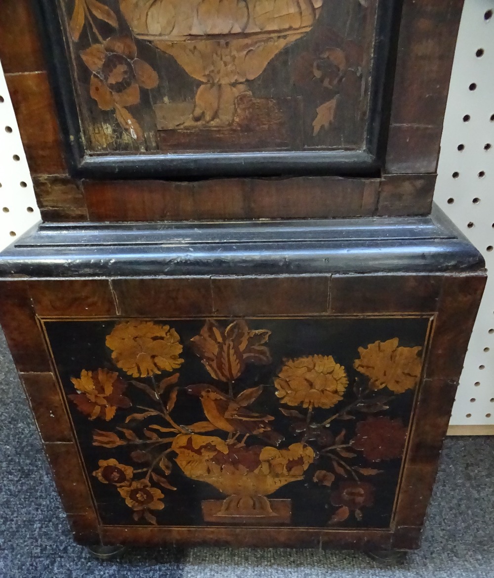 A walnut and marquetry longcase clock By Solomon Bouquet, London, - Image 9 of 27