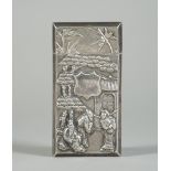 A Chinese export silver card case and cover, mark of Luen Wo, late 19th/early 20th century,