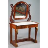 An Empire Revival ormolu-mounted mahogany dressing table,