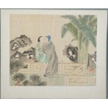 Ten Chinese erotic subject paintings, 19th century, ink and colour on silk,