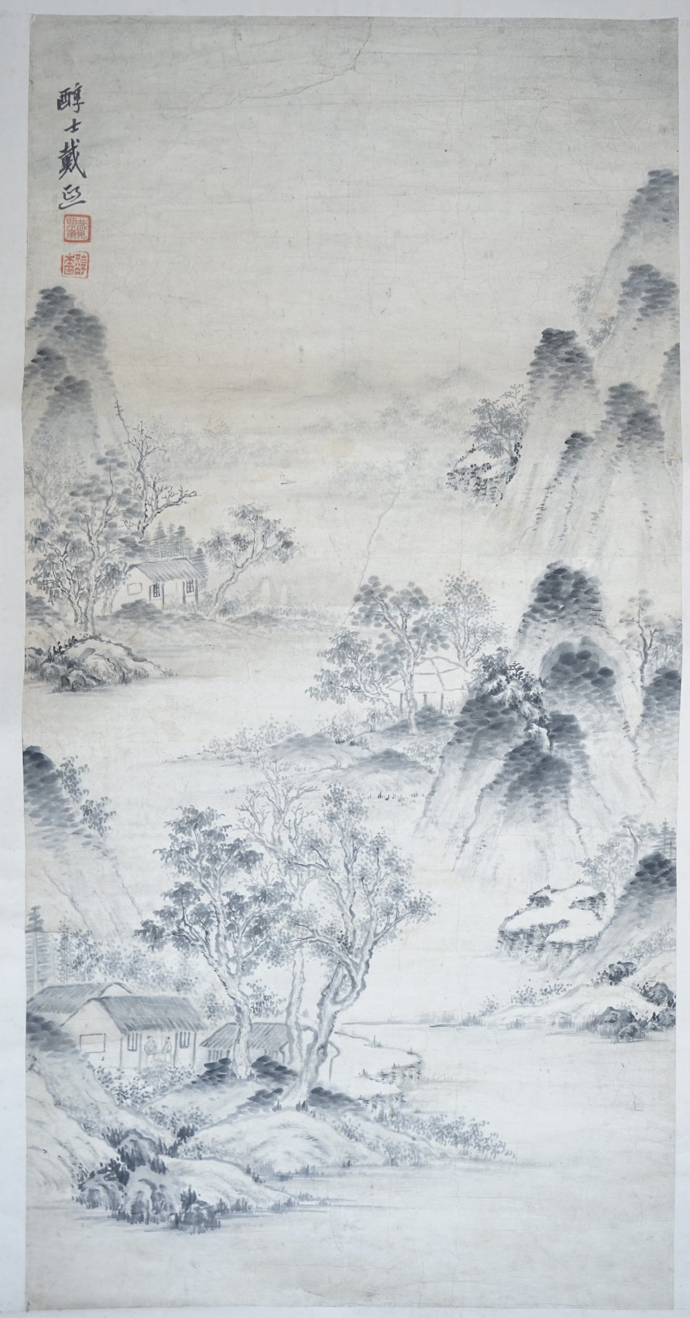 A Chinese hanging scroll, 19th century, ink on paper,