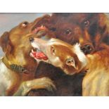 Follower of Sir Edwin Landseer, Bear Baiting, oil on canvas, 45.5cm x 60cm.