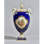 A Meissen porcelain vase and cover, late 19th century,