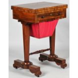 A Regency rosewood work/ games table,