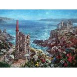 Michael Cadman (1920-2010), Rinsey Head and Wheal Prosper, oil on canvasboard, signed,