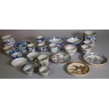 Asian ceramics, a quantity of 19th century and later cups, tea bowls and sundry, (qty).