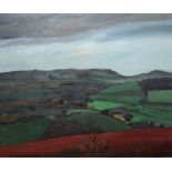 Ben Levene (1938-2010), Landscape, oil on board, signed and inscribed on reverse, 75cm x 90cm.