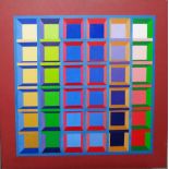 Manner of Victor Vasarely, Untitled, oil on board,
