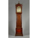 A fine and rare mahogany and crossbanded four train quarter chiming and musical longcase clock By