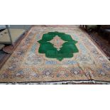 A Kerman carpet, Persian, 426cm x 305cm.