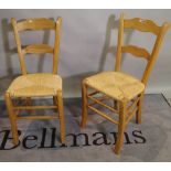 A set of six 20th century elm bar back dining chairs, 43cm wide x 81cm high, (6).