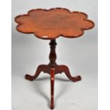 A mid-18th century style burr walnut supper table,