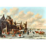 ** von Straubenzee (19th century), A Frost Fair, oil on canvas, signed and dated 1834,