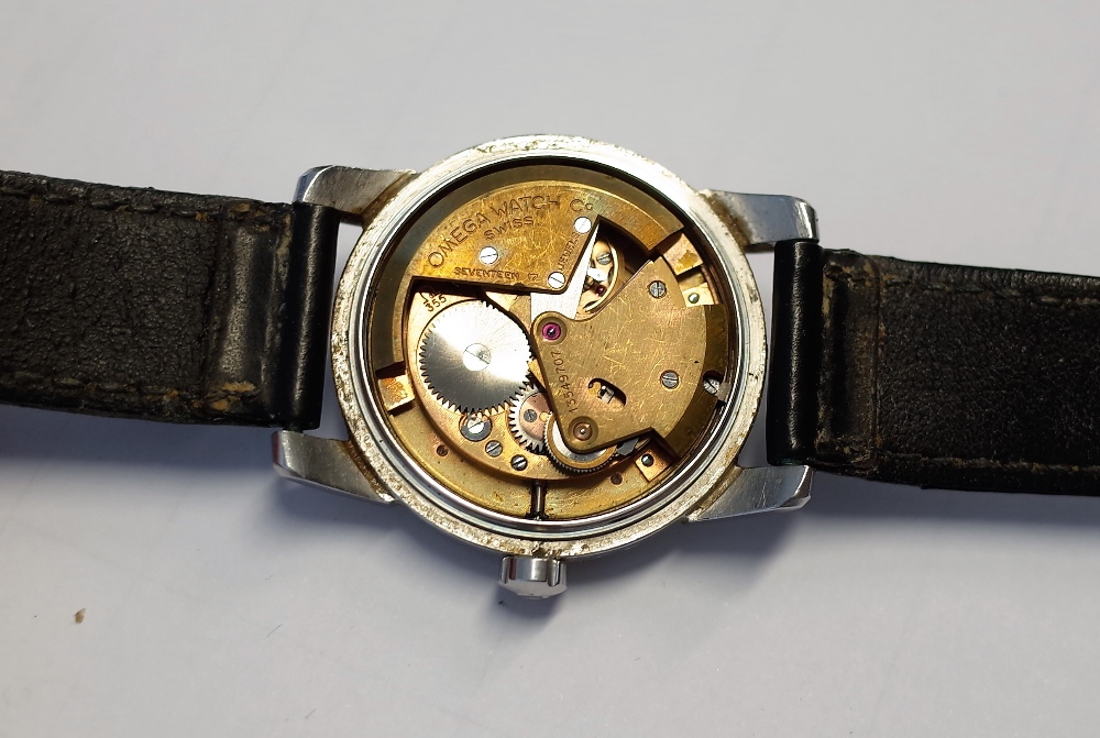 An Omega M.O.D issue base metal cased gentleman's wristwatch, the caseback detailed A. - Image 8 of 12