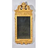 A George II gilt framed mirror,