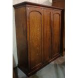 A late Victorian mahogany wardrobe, 132cm wide x 180cm high.