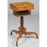 An early 19th century Anglo Indian ivory inlaid teak sewing box,