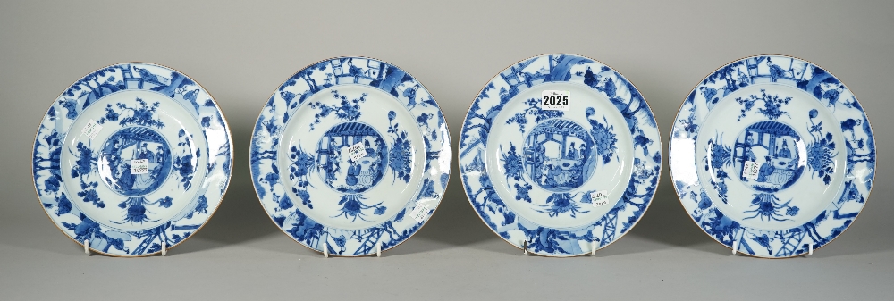 Four Chinese blue and white plates, Kangxi, - Image 2 of 7