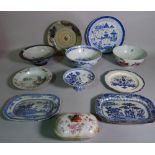 Asian ceramics, including; 18th century and later including bowls, plates,