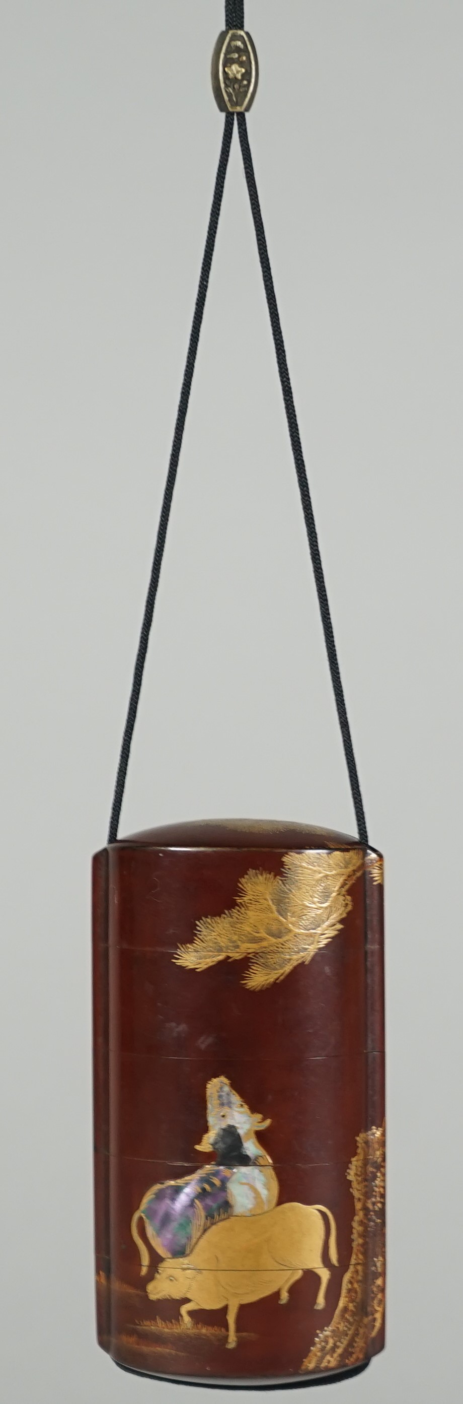 A Japanese brown- ground four-case inro, 19th century, - Image 2 of 6