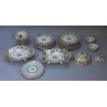 A Davenport porcelain part dessert service, circa 1835,