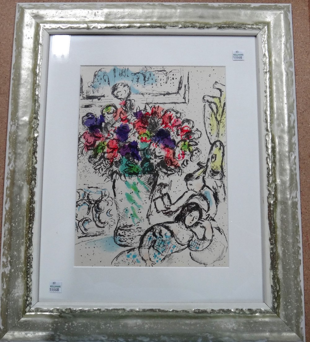 Marc Chagall (1887-1985), Les Anemones, colour lithograph, 31cm x 22.5cm. - Image 2 of 4