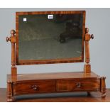 A William IV mahogany toilet mirror,