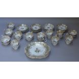 A Davenport porcelain part tea and coffee service, circa 1840,