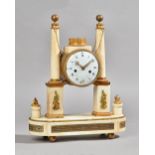 A FRENCH GILTMETAL-MOUNTED MARBLE MANTEL CLOCK Early 19th century and later Modelled with a