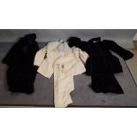 A quantity of ladies vintage clothing, comprising; John Bates leather two piece ,