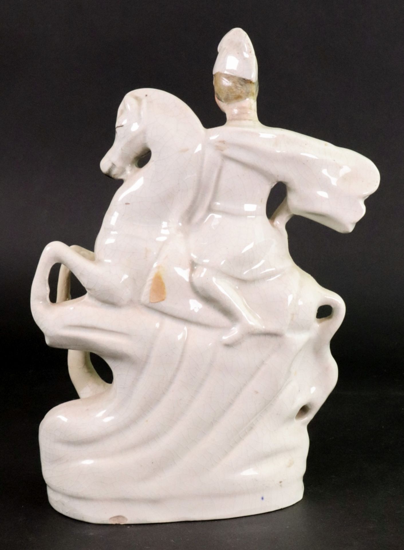 A Victorian Staffordshire figure of St. George and the dragon, 28. - Image 4 of 6