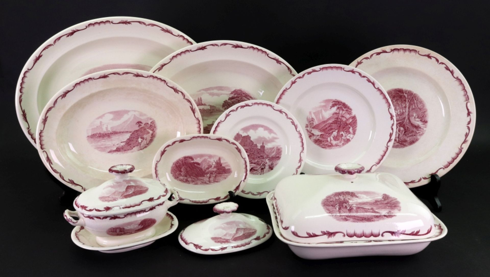 A Wedgwood Salvator pattern forty nine piece part dinner service, including three tureens,