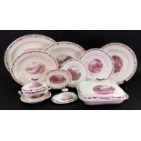 A Wedgwood Salvator pattern forty nine piece part dinner service, including three tureens,