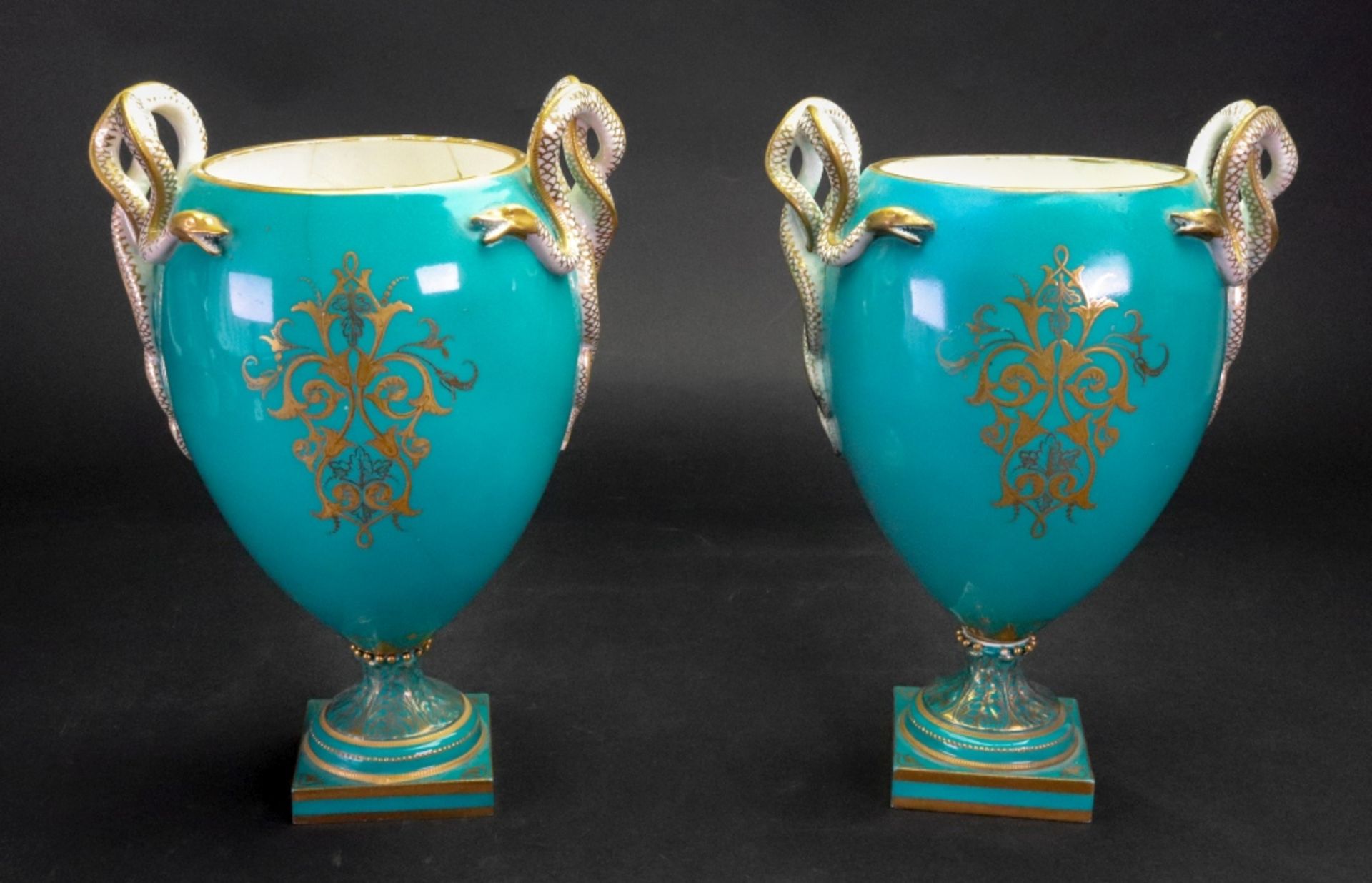 A pair of Royal Worcester two handled pot pourri vases and pierced covers, circa 1865, - Image 5 of 20