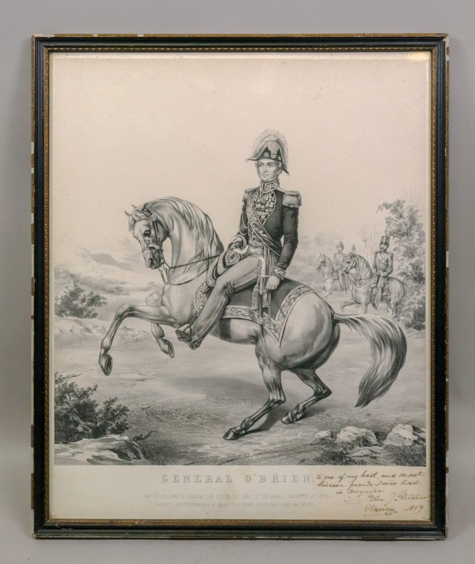 A print of General O'Brien on horseback, - Image 3 of 3
