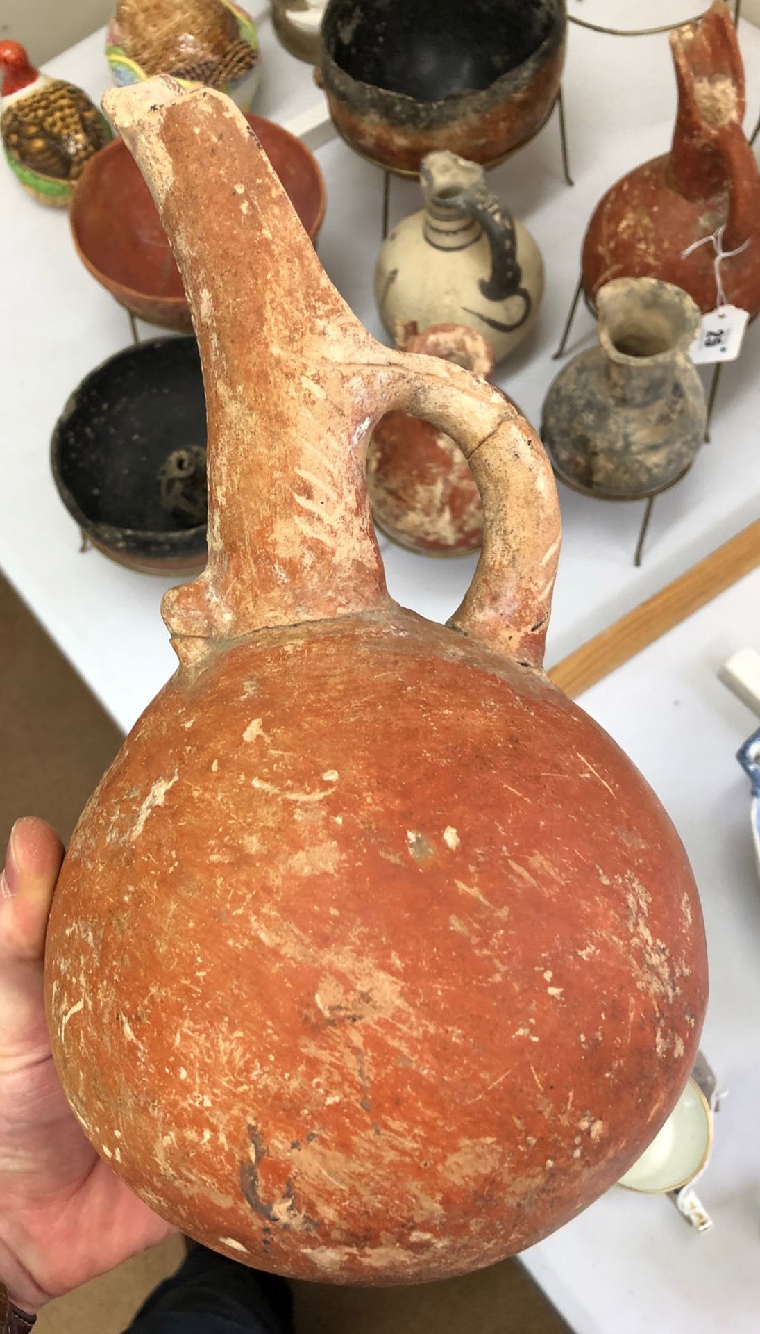 A group of pottery, thought to be Cypriot, to include 8 pouring vessels, - Image 7 of 14