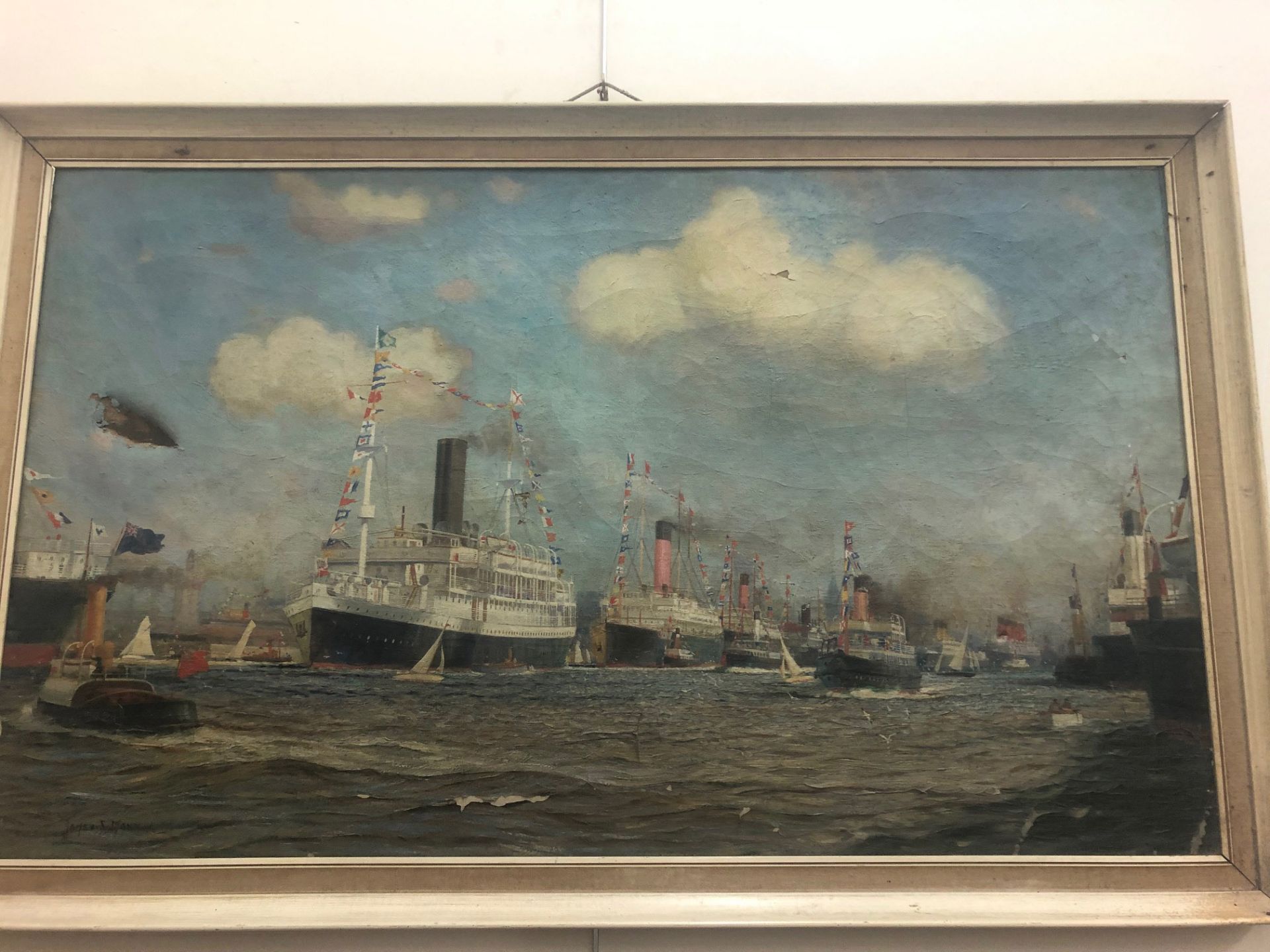 James Scrimgeour Mann (British, 1883-1946), The Flotilla, signed 'James S Mann' (lower left), - Image 6 of 12