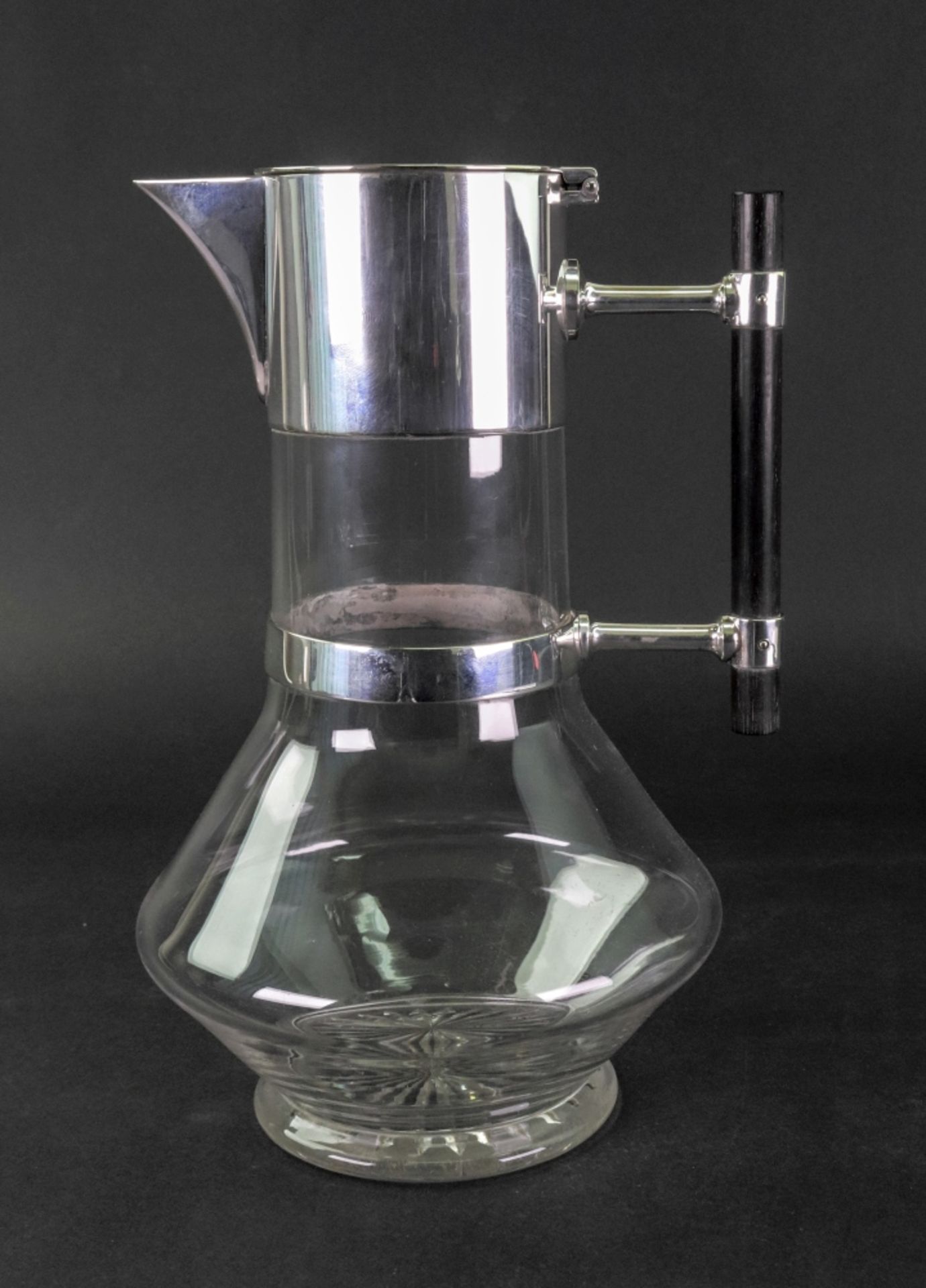 Hukin & Heath; an electroplate mounted glass claret jug, circa 1880, designed by Dr. - Image 2 of 10