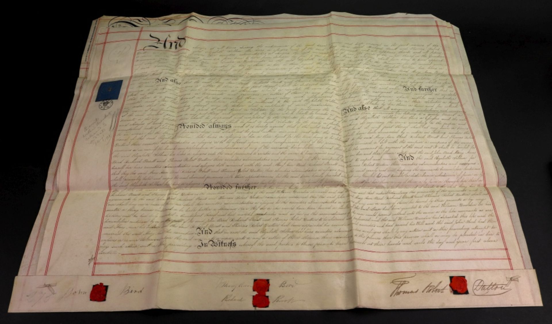 Indenture - Buckinghamshire, 1741 and a counter part lease dated 3rd April 1849 (2). - Bild 5 aus 5