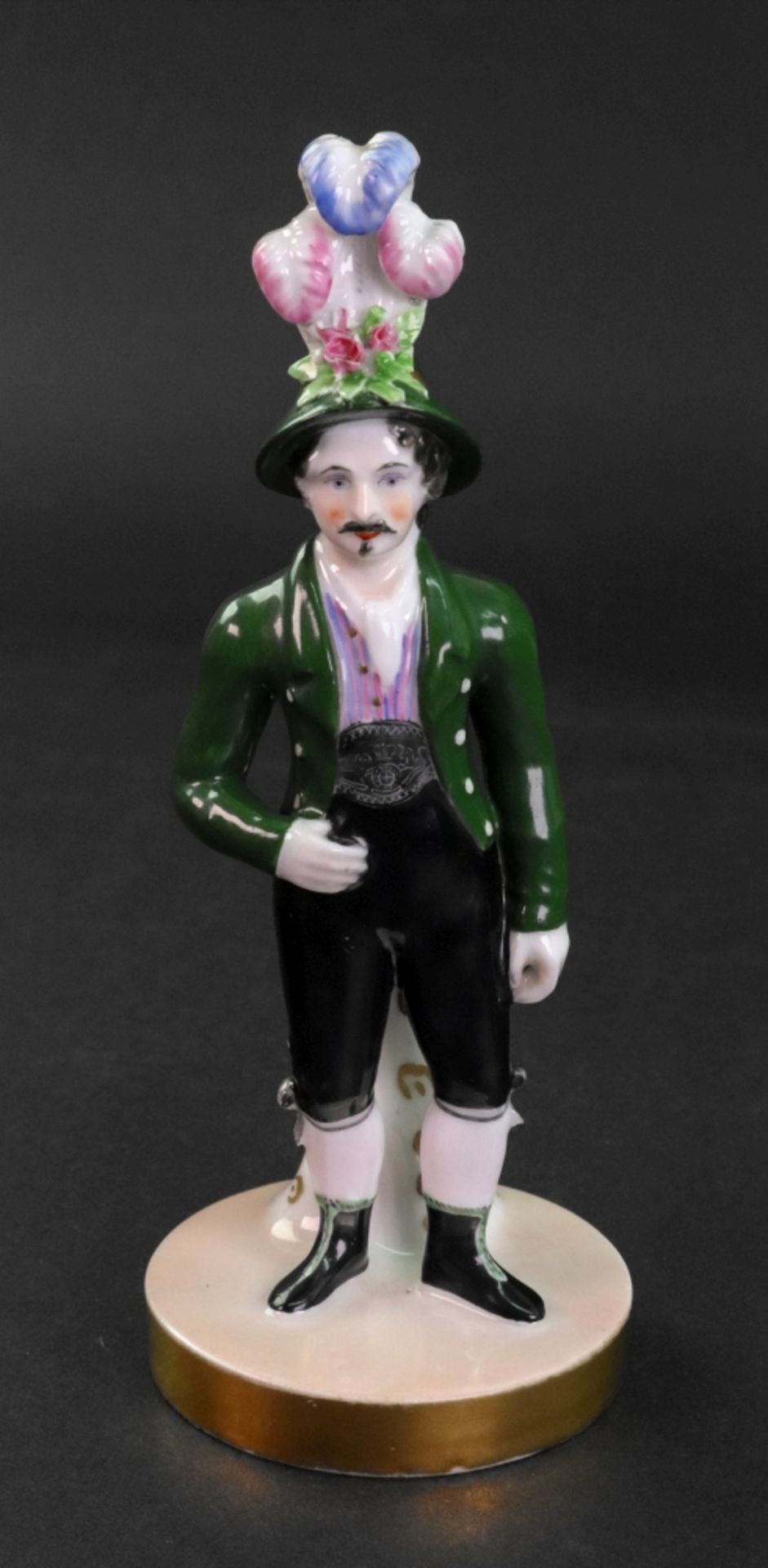 A Chamberlains Worcester figure representing one of the Rainer brothers, famous Tyrolean singers, - Image 2 of 4