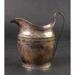 A George III silver helmet shape milk jug, Alexander Field, London 1796,