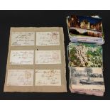 A collection of 11 George III - William IV envelope covers with 'free' stamps,