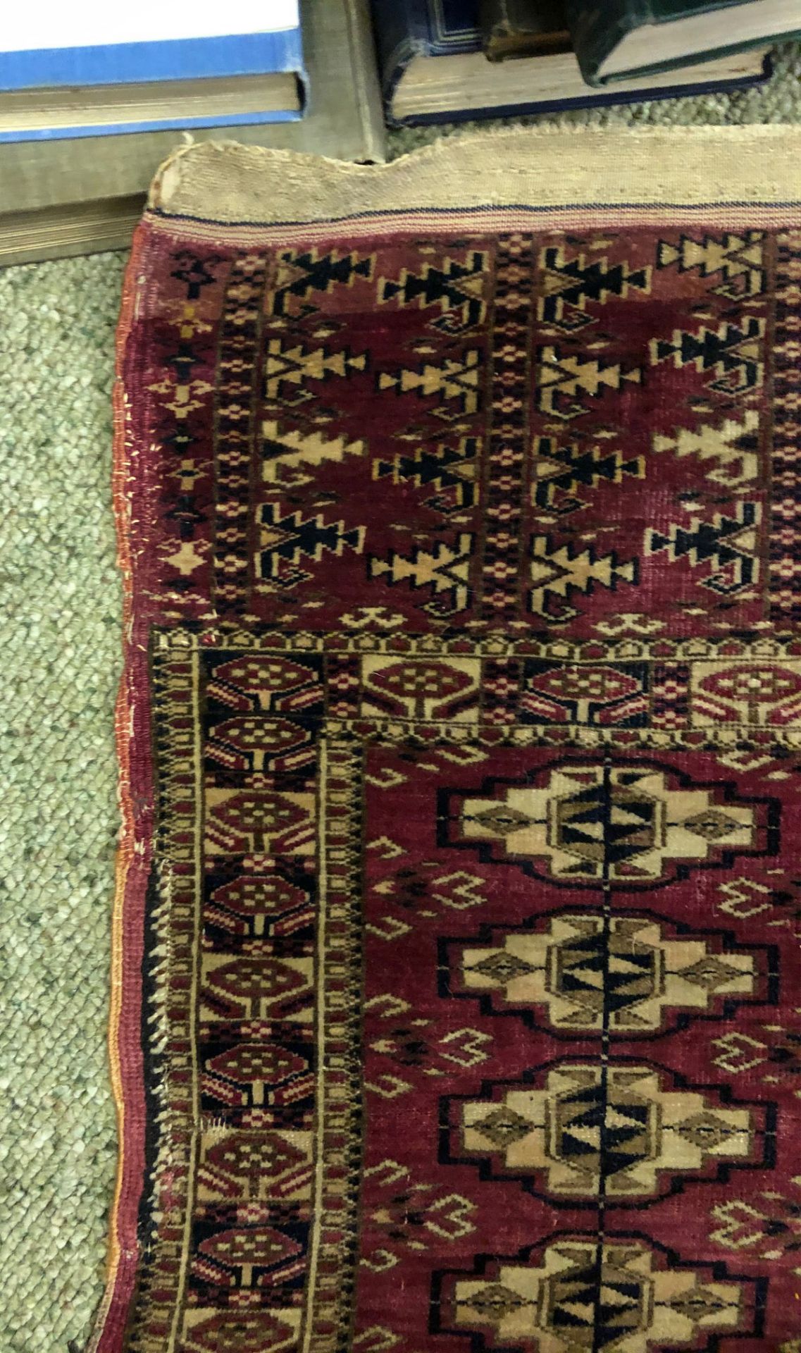 A Yomut Juval rug, with six rows of guls, on a crimson ground, 133 x 67cm. - Image 5 of 7