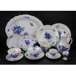 A Royal Copenhagen blue and white part breakfast, tea, coffee and dinner service,