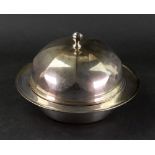 A circular silver muffin dish, cover and liner, Roberts & Belk, Sheffield 1936,