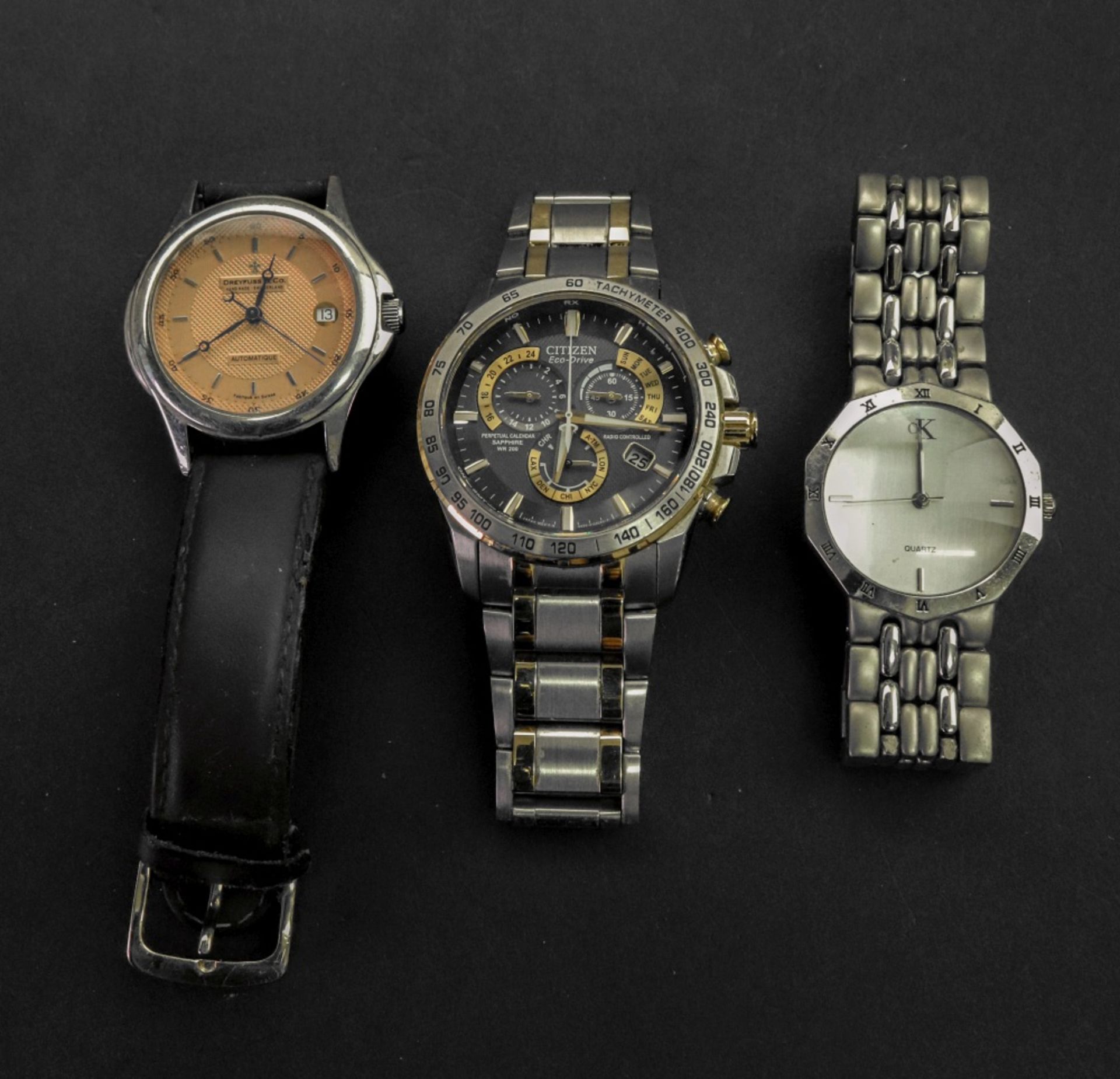 Dreyfuss and Co; a gentleman's stainless steel wristwatch,