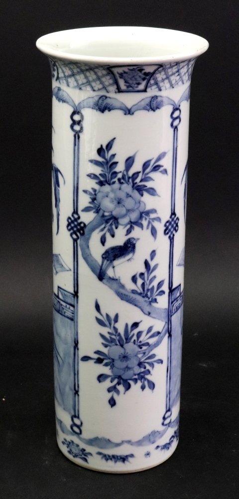 A Chinese blue and white sleeve vase, late 19th century, - Image 3 of 16