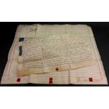Indenture - Buckinghamshire, 1741 and a counter part lease dated 3rd April 1849 (2).