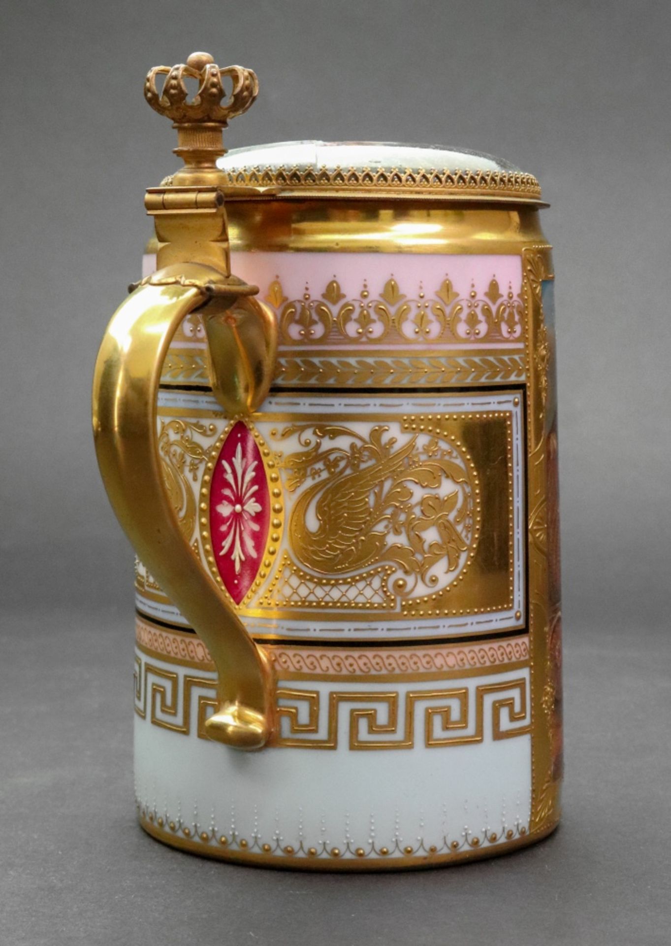 A Vienna cylindrical tapering tankard, late 19th century, - Image 8 of 23