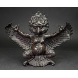 A Tibetan stye bronze figure of Garuda, 20th century,